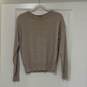 Theory Light Tan Knit Top Sz S